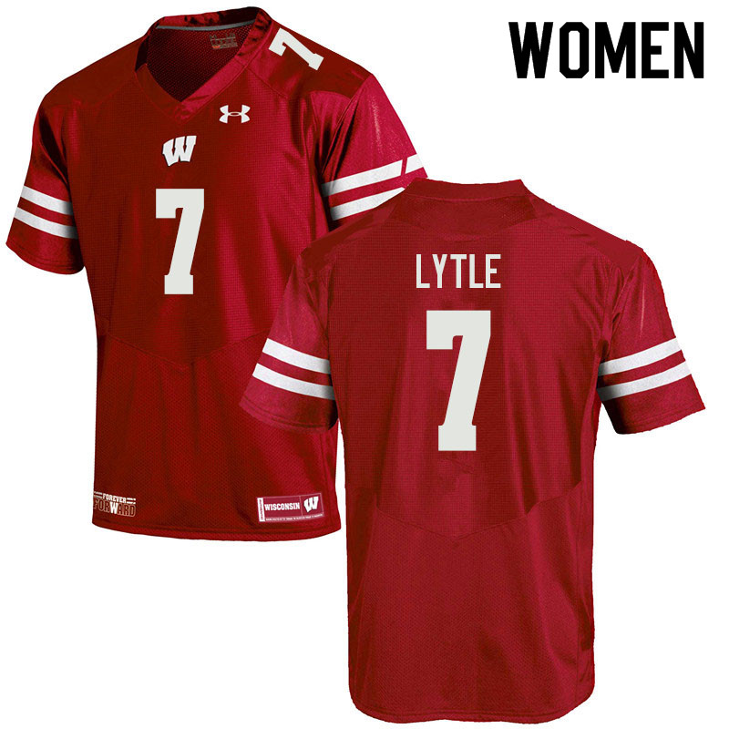 Wisconsin Badgers Women's #7 Spencer Lytle NCAA Under Armour Authentic Red College Stitched Football Jersey NI40V71XU